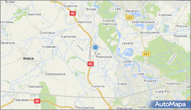 mapa Poborszów, Poborszów na mapie Targeo